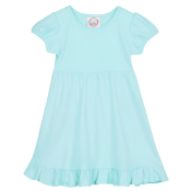 Blank Short Sleeve Empire Waist Ruffle Dress